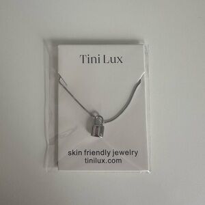 Tini Lux Silver Lock Necklace